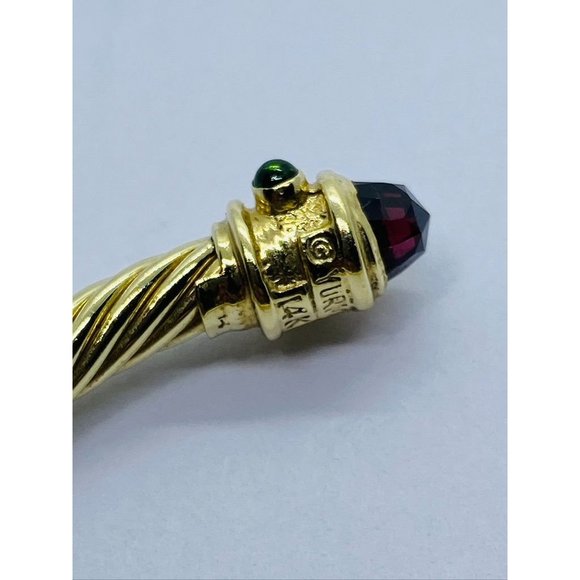 David Yurman Renaissance14K With Red and Green Stones 16.7 Grams - Picture 5 of 10